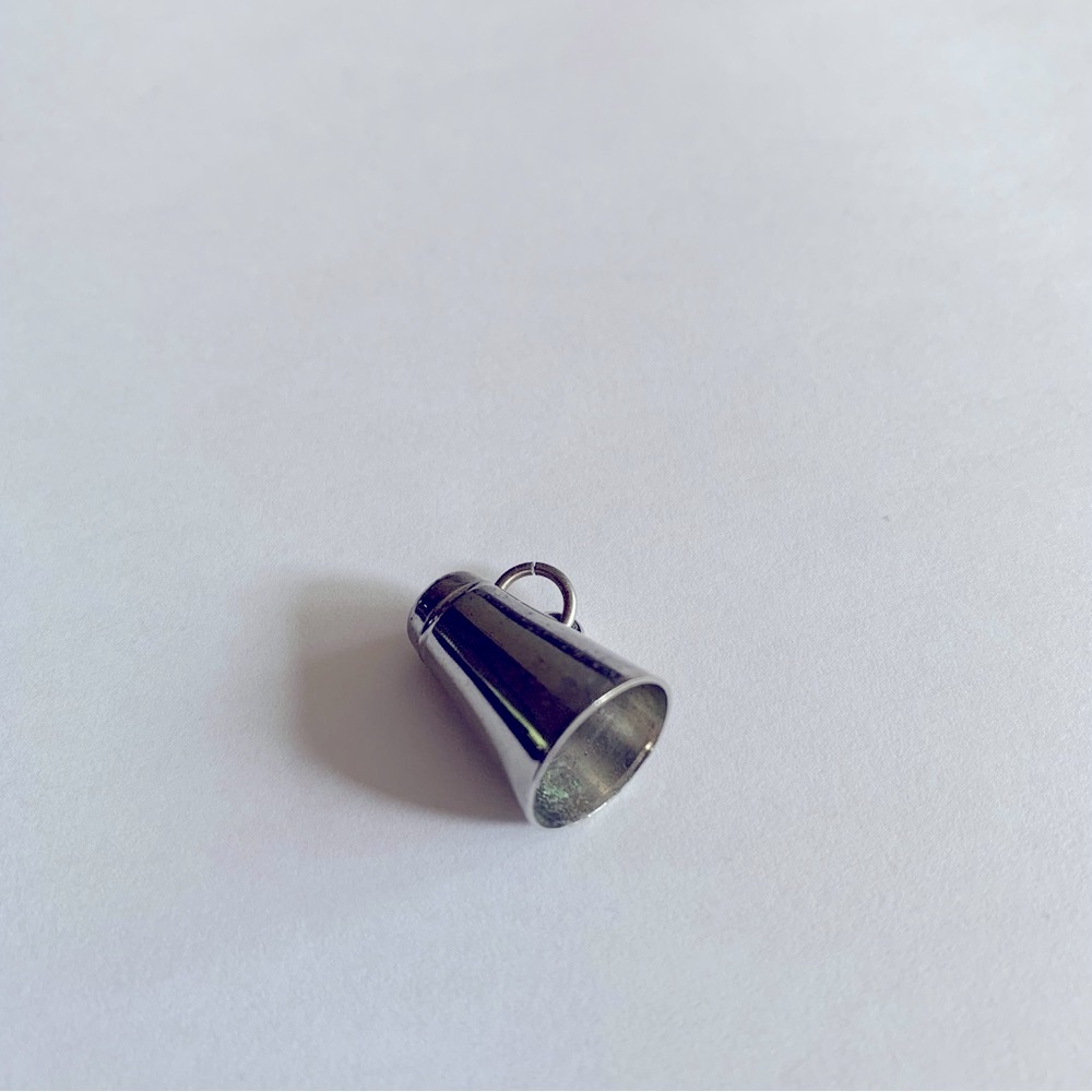 Sterling Silver Megaphone Charm Pendant